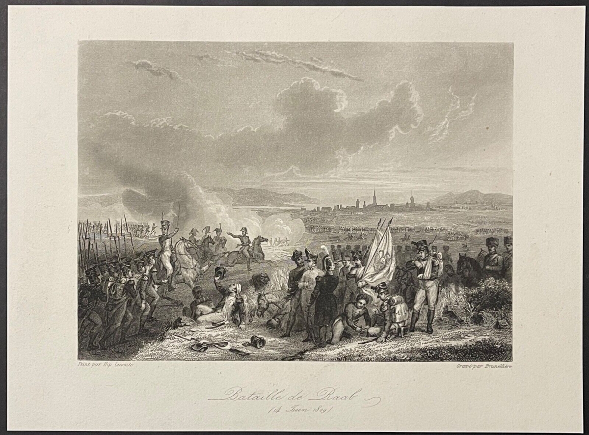 hongrie_bataille_de_raab_1809_gyor_eugene_de_beauharnais_napoleon_vers_1840