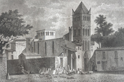 lyon_basilique_romane_abbaye_saint_martin_dainay_gravure_schoerder_1832_france