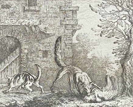 le_renard_et_le_chat_claude_gillot_1673-1722_gravure_1719_france