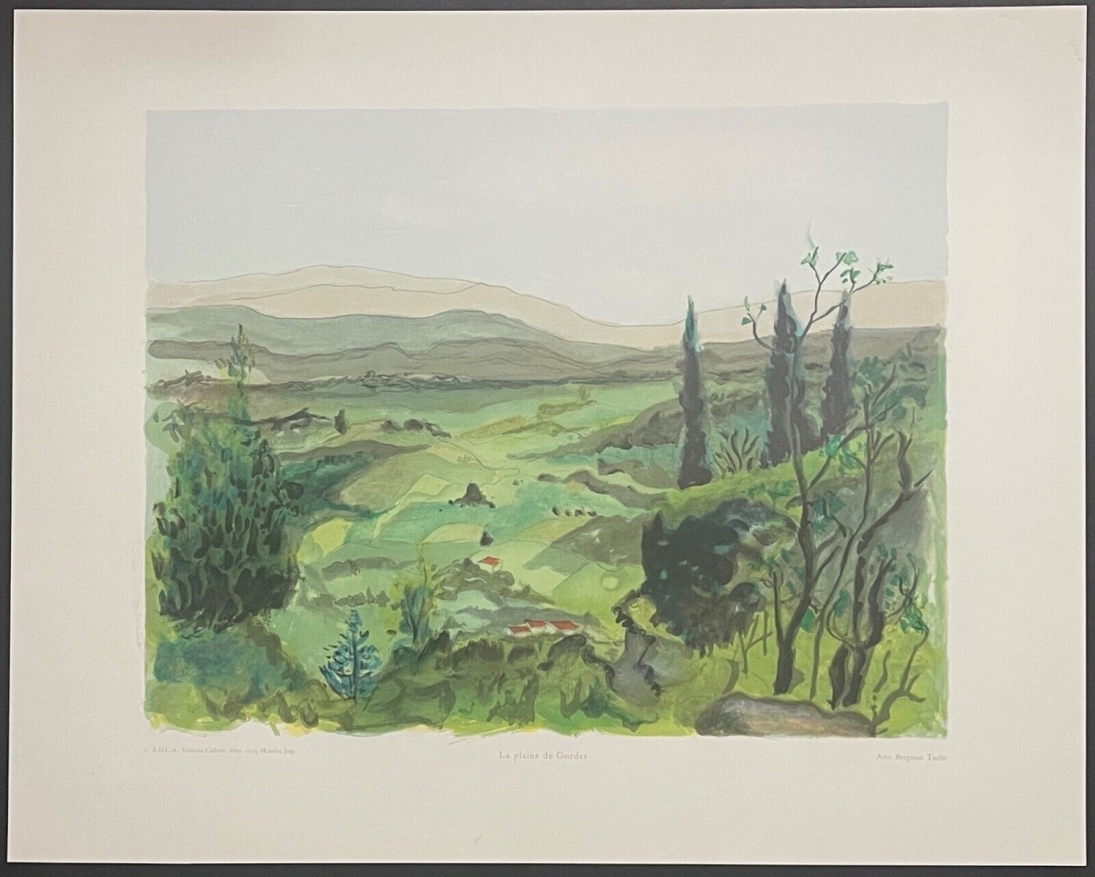 gordes_la_plaine_provence_lithographie_1979_astri_bergman_taube_1898-1980