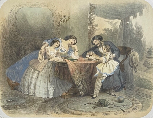 la_premiere_lecon_de_lecture_post_romantisme_france_c_1872_enfant_bibliotheque