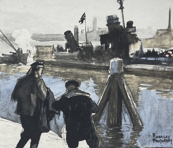 ijmuiden_belgique_torpilleur_allemand_v_69_refugie_janvier_1917_aquatinte_1920