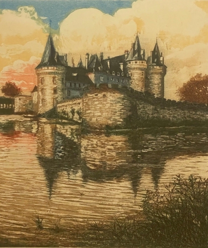 georges_plasse_chateaux_de_sully_aquatinte_vers_1937