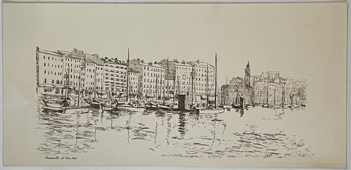 marseille_vieux_port_vers_1970_gravure_xxe_provence_france