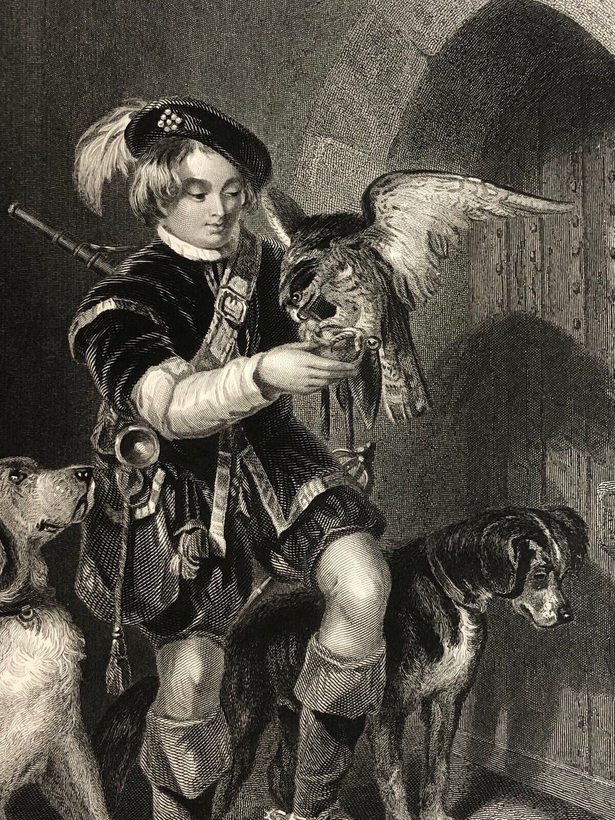 faucon_john_frederick_tayler_1802-1889_le_jeune_fauconnier_grave_sharpe_1863