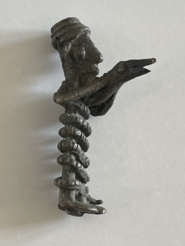 petit_bronze_cire_perdue_gan_burkina_faso_dresseur_serpent