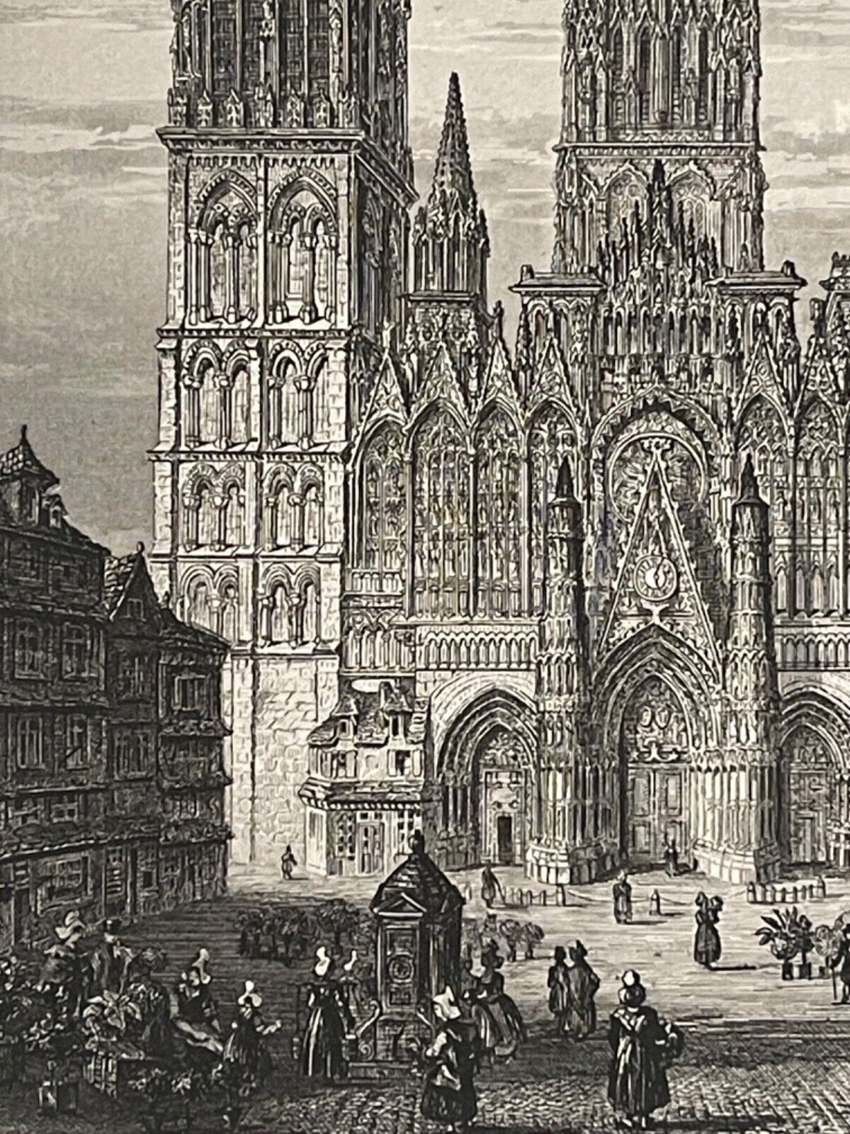 rouen_la_cathedrale_normandie_seine-maritime_gravure_par_rouargue_1838_france