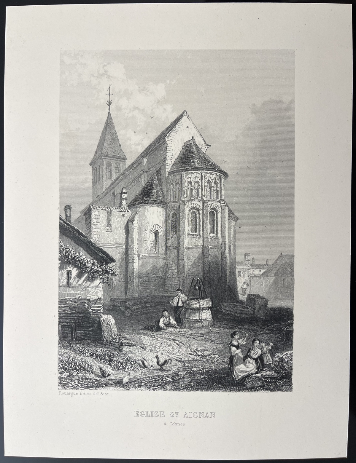 cosnes_eglise_a_cosne-cours-sur-loire_gravure_de_rouargue_c_1838_france