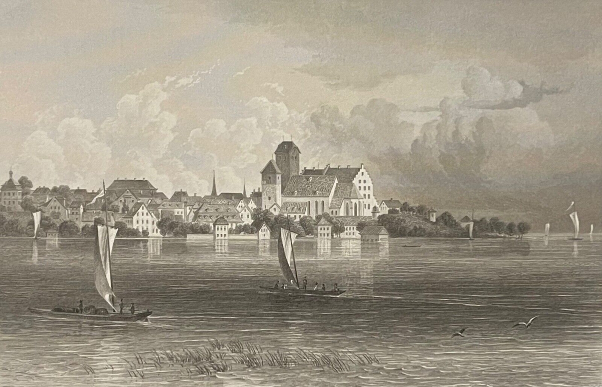 arbon_au_lac_de_constance_lithographie_suisse_gravure_1863_canton_de_thurgovie