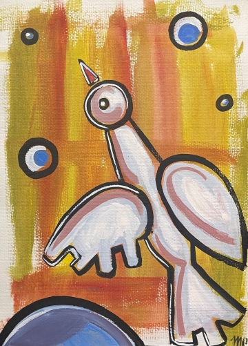 la_palombe_gouache_art_naif_brut_outsider_signee