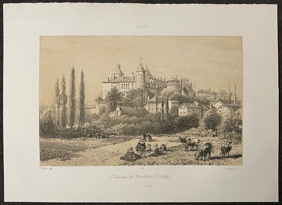 chateau_fort_de_bourbon_busset_allier_lithographie_vers_1840_france