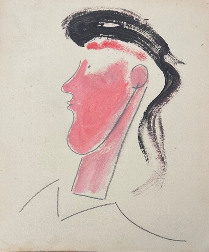 portrait_de_dhomme_au_glengarry_beret_ecosse_technique_mixte_anonyme_vers_1960