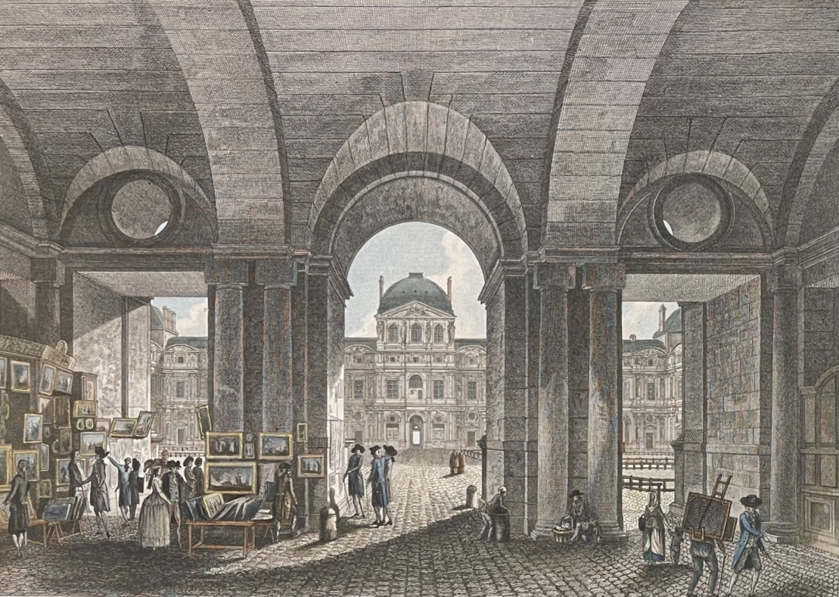 paris_le_guichet_et_la_cour_du_louvre_par_meunier_1576-1808_vente_de_peintures