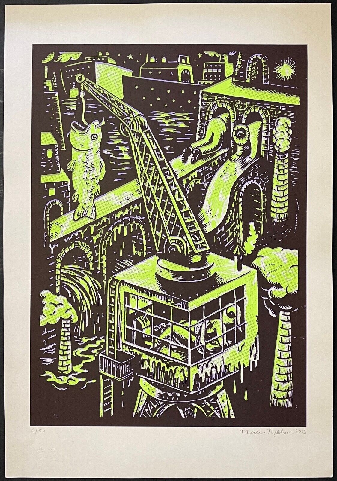 art_brut_marcus_nyblom_dead_port_serigraphie_2013_signee