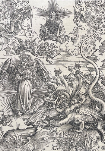 albrecht_dürer_1471-1528_la_femme_de_l???apocalypse_1498_gravure_fac-similes_1900