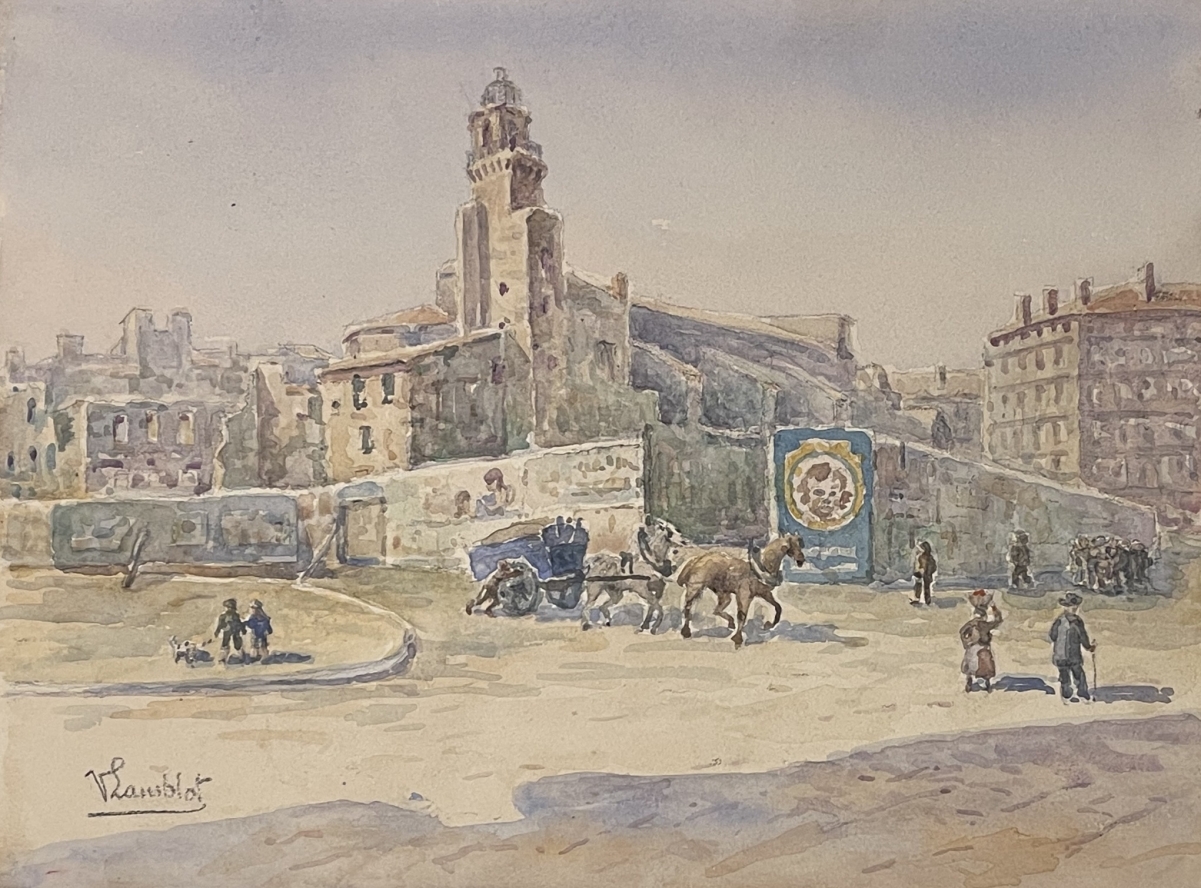 marseille_rare_vue_ancienne_vers_1880_signee_v_lamblot_provence_france