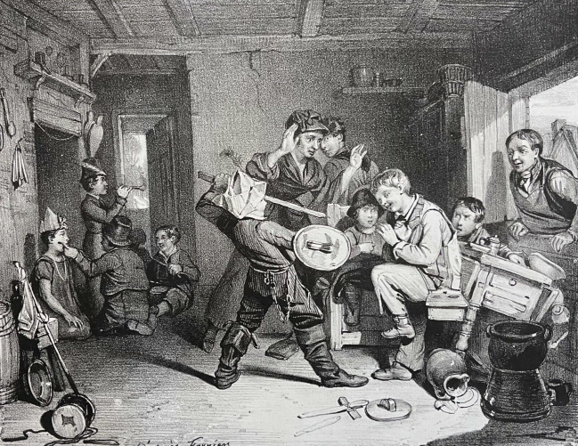 les_petits_comediens_dapres_farrien_artiste_comedien_gravure_1837_france