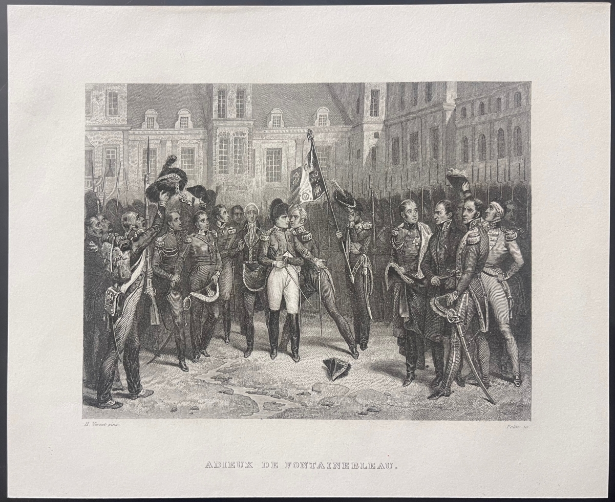napoleon_bonaparte_adieux_a_fontainebleau_france_gravure_1836_empire_francais
