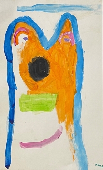 art_brut_outsider_art_anubis_grande_aquarelle_signee_anna