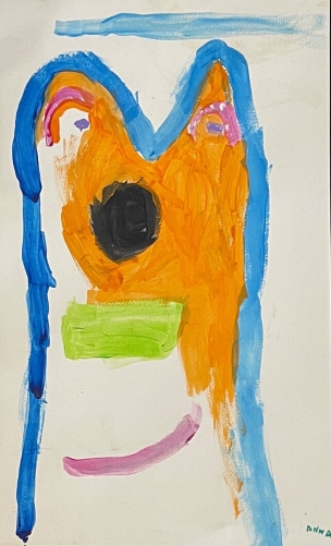 art_brut_outsider_art_anubis_grande_aquarelle_signee_anna