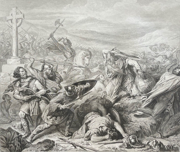 bataille_de_poitiers_732_ou_bataille_de_tours_franc_omeyyade_france_gravure_1840