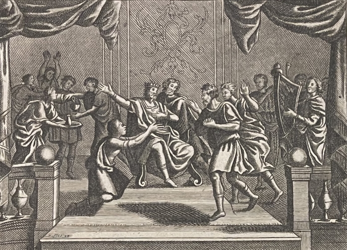 david_joue_de_la_harpe_devant_saül_dapres_merian_genese_israel_rois_1777