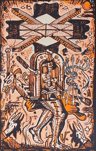 art_brut_poster_serigraphie_de_bolino_pakito_titre_press_bouc