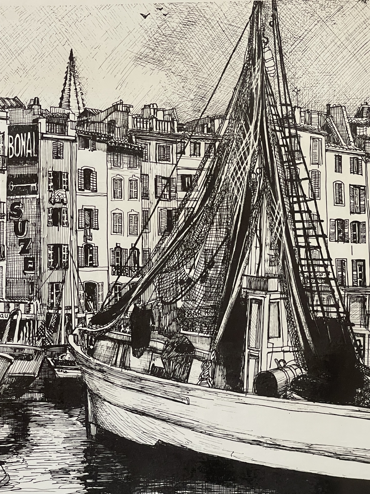 marseille_vieux_port_vers_1966_gravure_xxe_provence_france