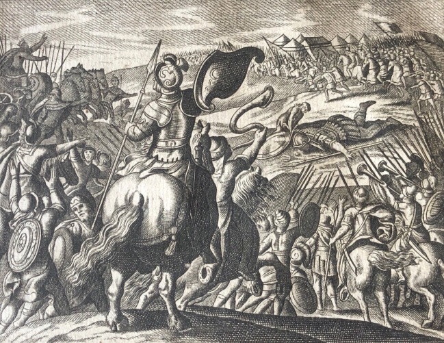 david_et_goliath_gravure_de_claude_duflos_1665-1727_tirage_de_1770_philistin