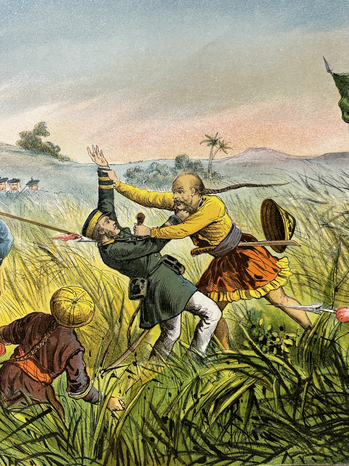 vietnam_1883_battle_of_paper_bridge_henri_riviere_antique_colour_print