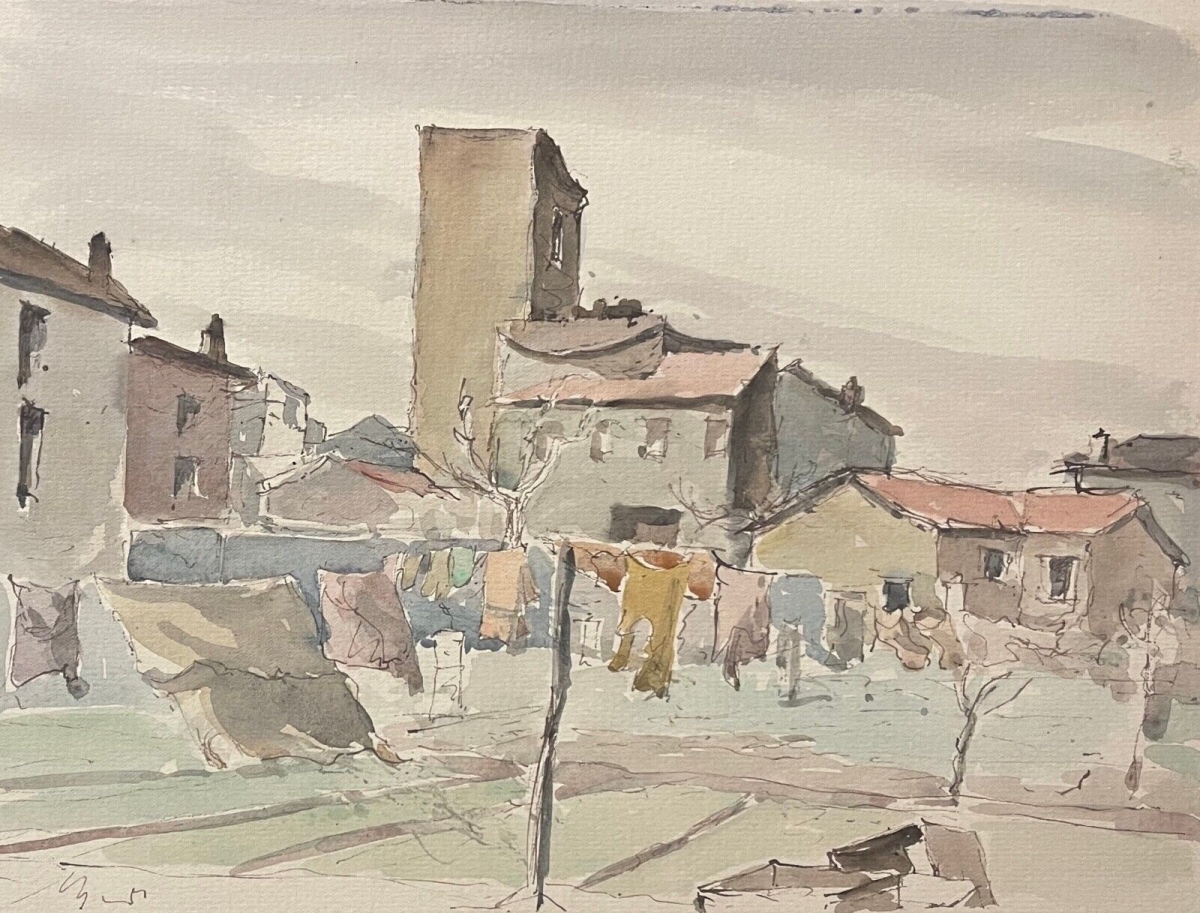 village_a_priori_vers_espagne_vers_1920_technique_mixte_qualité
