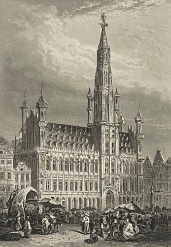 bruxelles_hotel_de_ville_dapres_rouargue_1838_belgique_europe