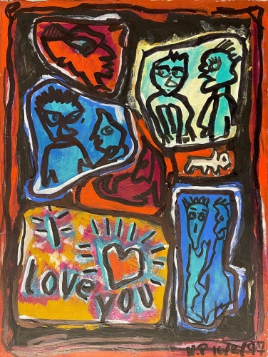 i_love_you_par_norbert_palmade_1928-_2019_acrylique_art_brut_1990
