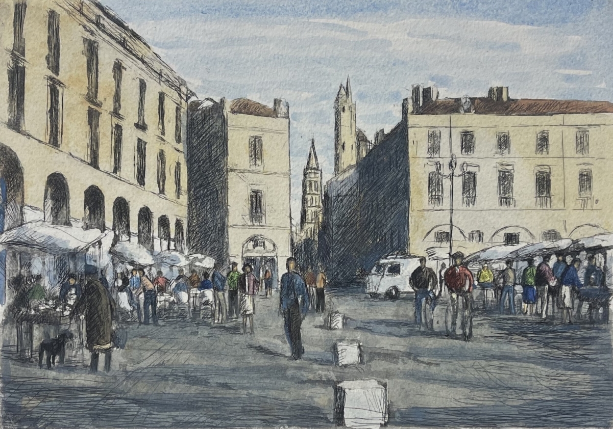 toulouse_place_du_capitole_gravure_en_pointe_seche_vers_1980_france