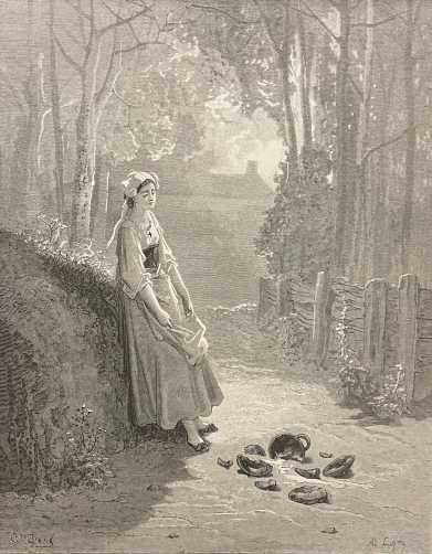 la_laitiere_et_le_pot_de_lait_gustave_dore_xylographie_fable_de_la_fontaine_1868
