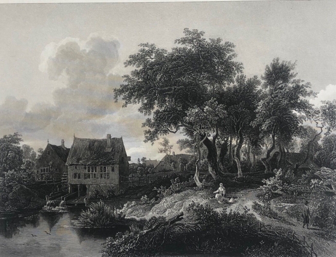 meindert_hobbema_1638-1709_le_vieux_moulin_grave_par_cousin_en_1863