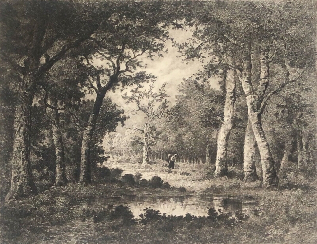 diaz_de_la_pena_interieur_de_foret_graveur_leterrier_pointe_seche_1910_barbizon