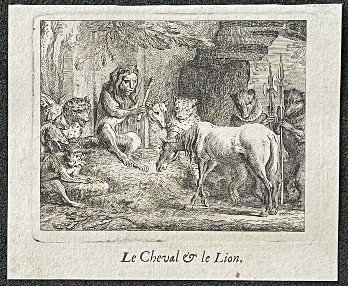 le_cheval_et_le_lion_par_claude_gillot_1673-1722_gravure_de_1719_france