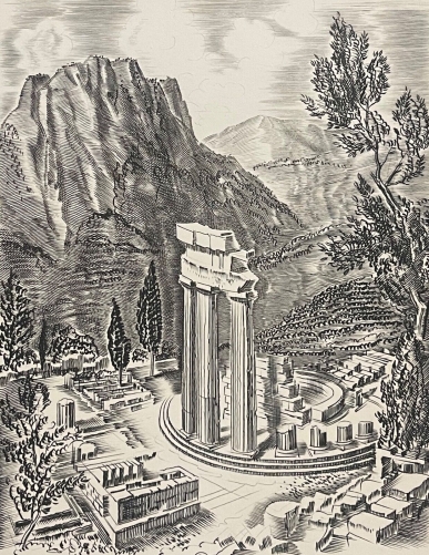 grece_la_tholos_de_delphes_attribuee_a_albert_decaris_vers_1958