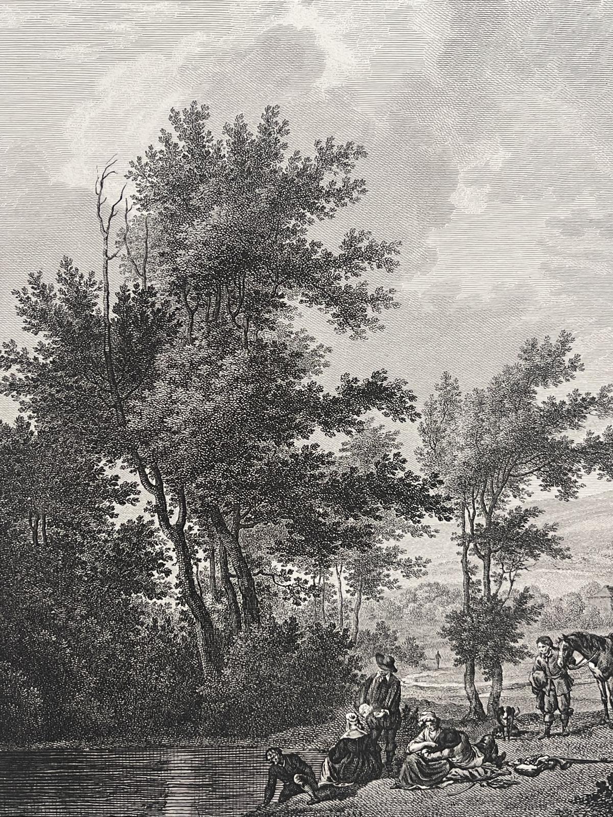 halte_de_chasseurs_dapres_wouwermans_gravure_au_burin_niquet_tirage_vers_1850