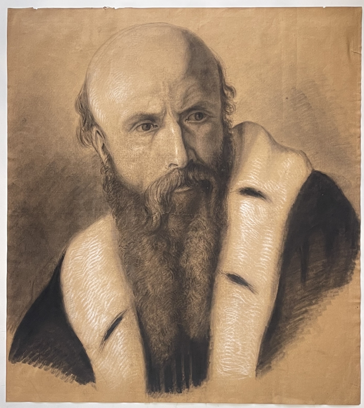 portrait_dhomme_fusain_et_craie_vers_1850_anonyme_france