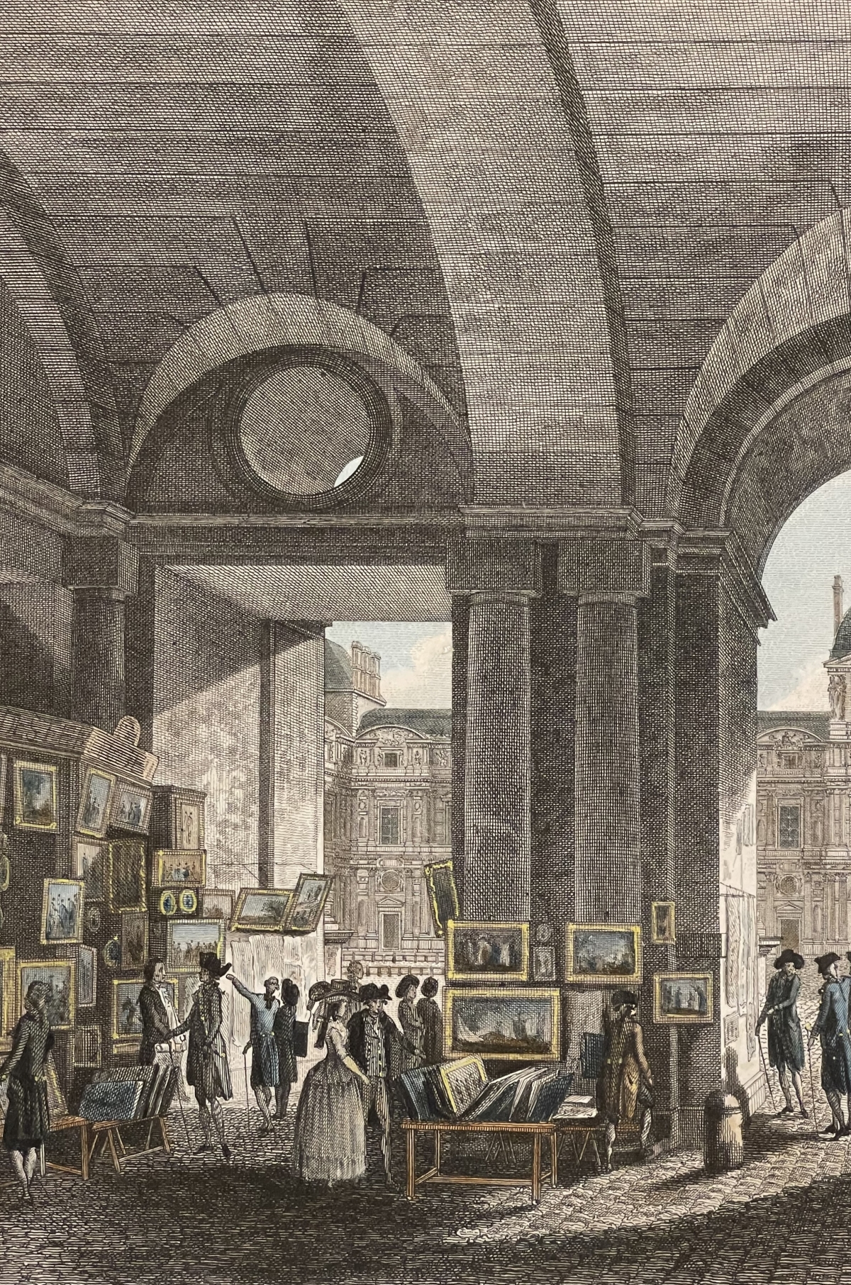 paris_le_guichet_et_la_cour_du_louvre_par_meunier_1576-1808_vente_de_peintures