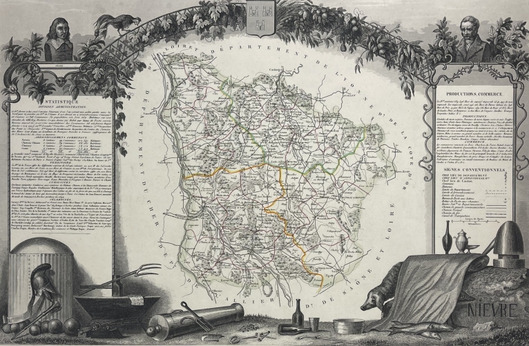 nievre_departement_carte_originale_de_1850_france_bourgogne