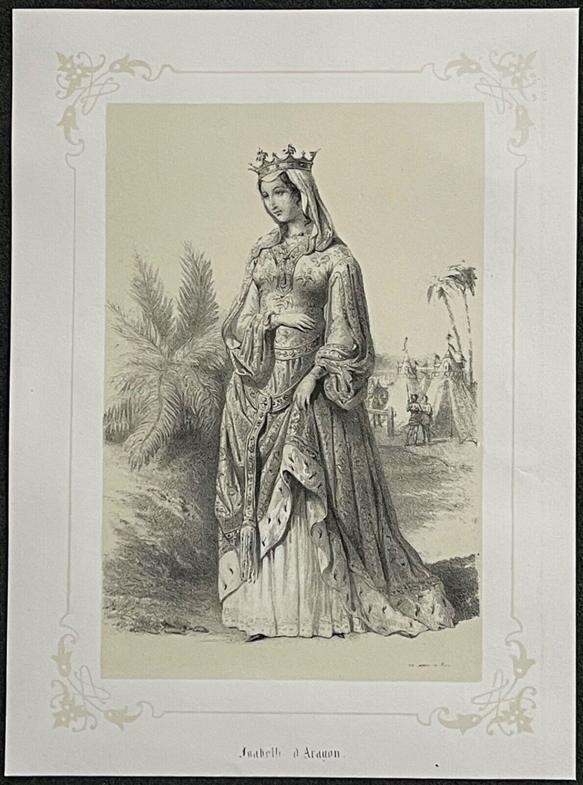 isabelle_d_aragon_1247-1271_reine_de_france_lithographie_de_1848_xixe