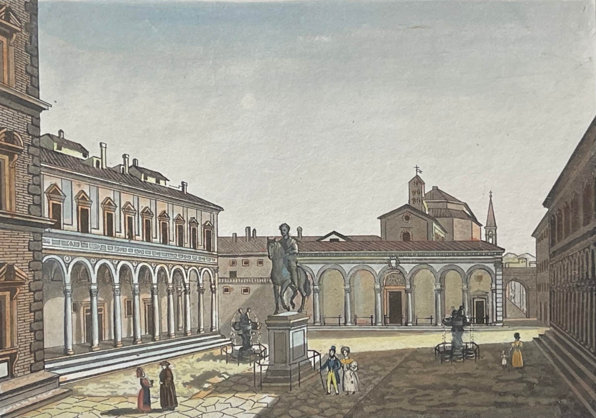 italie_florence_toscane_basilique_de_la_santissima_annunziata_vers_1830