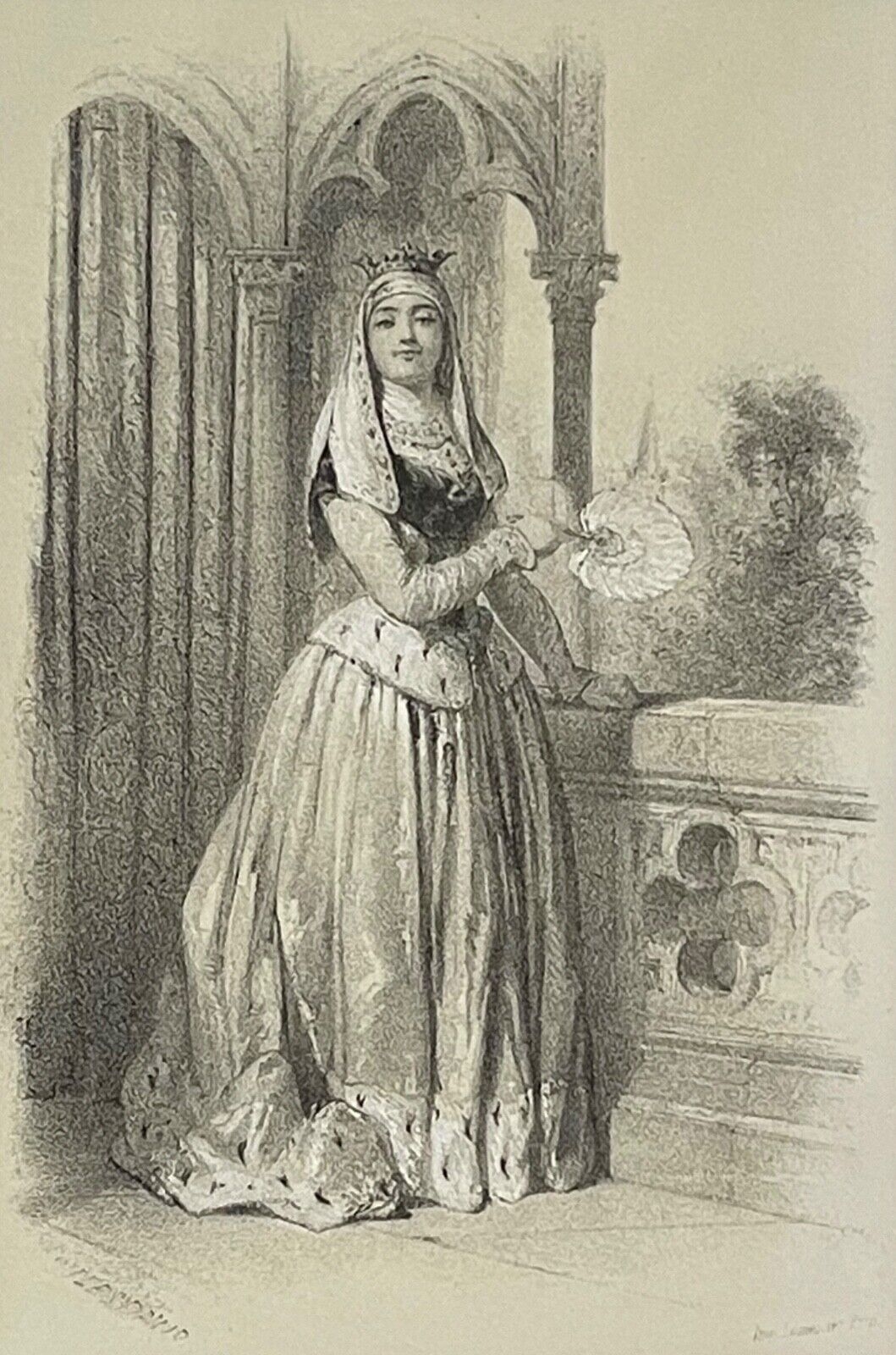 isabeau_de_baviere_1370-1435_reine_de_france_lithographie_de_1848_xixe