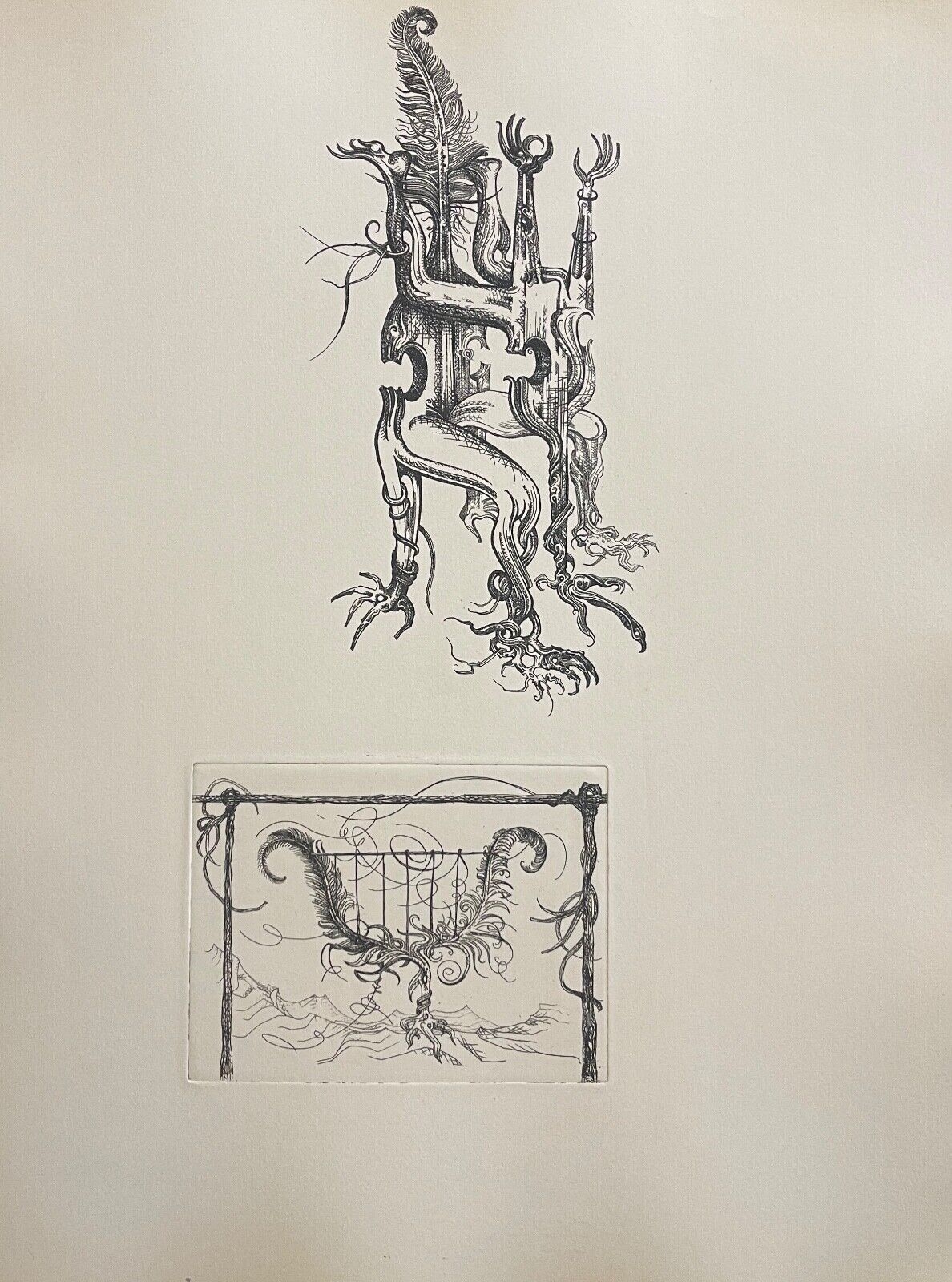 roland_grunberg_1933-2021_symbolisme_chaise_violoncelle_plume_ecole_juive_nanc