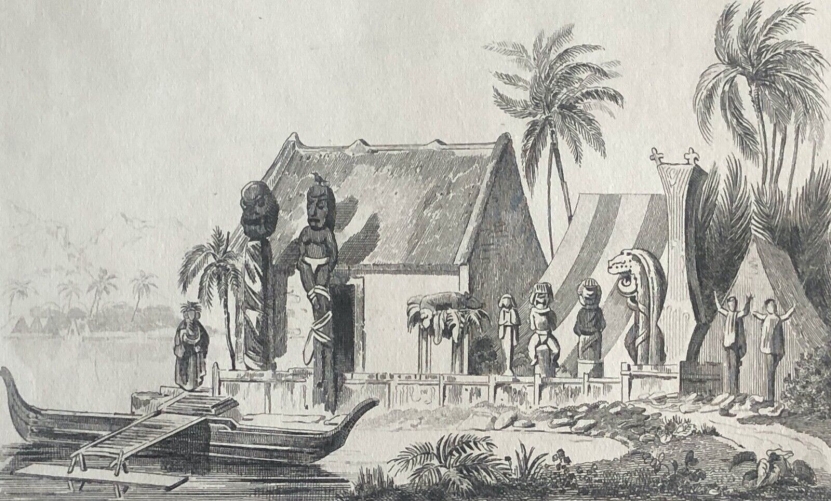 temple_taboue_sculpture_statue_religion_australie_oceanie_lithographie_c_1835
