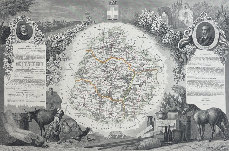 sarthe_departement_carte_de_1850_france