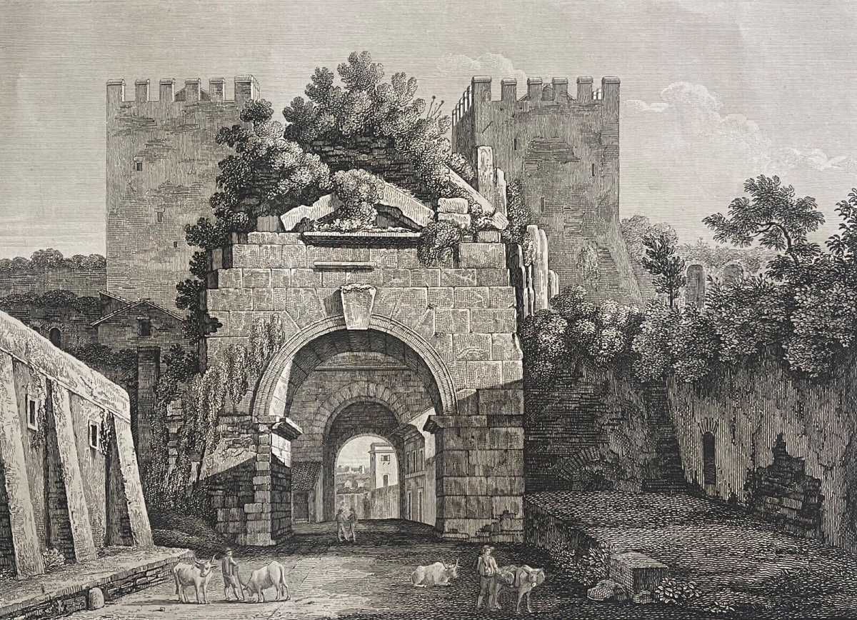 rome_arc_de_drusus_italie_gravure_de_1829_par_pietro_parboni